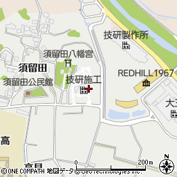 高知県香南市赤岡町須留田2233周辺の地図