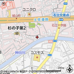 高知県高知市城山町126周辺の地図