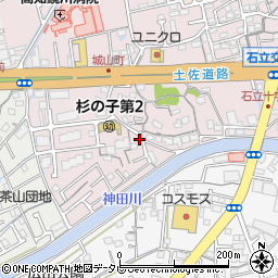 高知県高知市城山町164-8周辺の地図