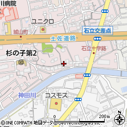 高知県高知市城山町122周辺の地図