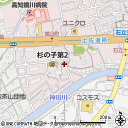 高知県高知市城山町162周辺の地図