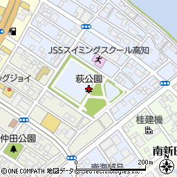 萩公園周辺の地図