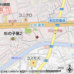 高知県高知市城山町117周辺の地図