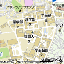 福岡大学　福岡大学教職員組合周辺の地図