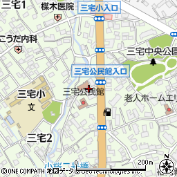 福岡県福岡市南区三宅周辺の地図