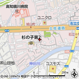 高知県高知市城山町93周辺の地図