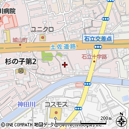 高知県高知市城山町113周辺の地図