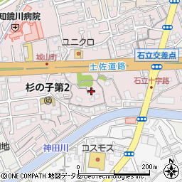 高知県高知市城山町157周辺の地図