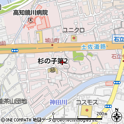高知県高知市城山町91周辺の地図