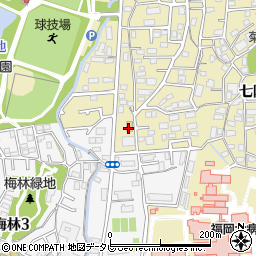 セブンイレブン福岡梅林中学通り店周辺の地図