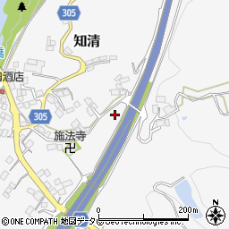 愛媛県喜多郡内子町知清周辺の地図