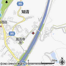 愛媛県内子町（喜多郡）知清周辺の地図