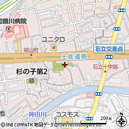 高知県高知市城山町110周辺の地図