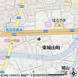 高知城山町郵便局周辺の地図