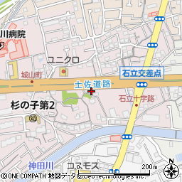 高知県高知市城山町63周辺の地図