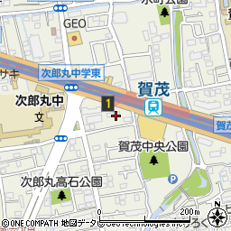 賀茂駅南駐輪場周辺の地図