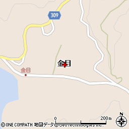 徳島県海部郡海陽町宍喰浦金目周辺の地図