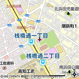 高知市潮江市民図書館周辺の地図