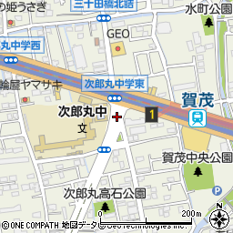 次郎丸中学校前周辺の地図