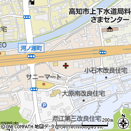セブンイレブン高知河ノ瀬町店周辺の地図