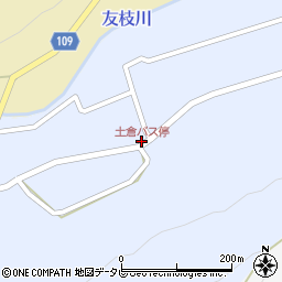土倉バス停周辺の地図