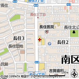 福岡銀行長住支店周辺の地図