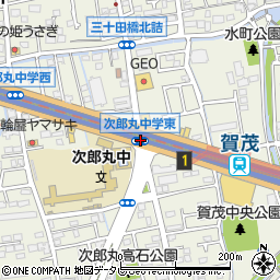 次郎丸中学東周辺の地図