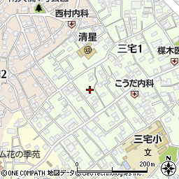 福岡県福岡市南区三宅1丁目23-8周辺の地図