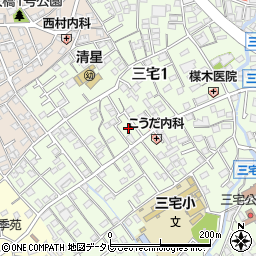 福岡県福岡市南区三宅1丁目16-9周辺の地図