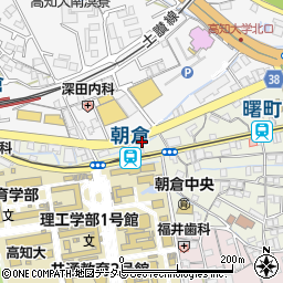 ガッツレンタカー朝倉駅前店周辺の地図