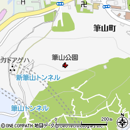 筆山公園周辺の地図
