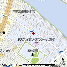 高知県高知市新田町周辺の地図