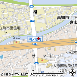 セブンイレブン高知神田川橋店周辺の地図