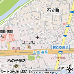 高知県高知市城山町240-16周辺の地図