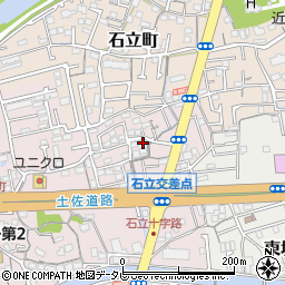 高知県高知市城山町232周辺の地図