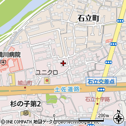 高知県高知市城山町240周辺の地図