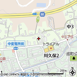 福岡県大野城市中3丁目周辺の地図