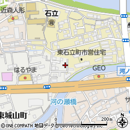 高知県高知市東城山町2周辺の地図