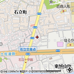 高知県高知市城山町3周辺の地図