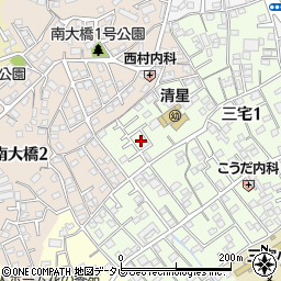 福岡県福岡市南区三宅1丁目21-2周辺の地図