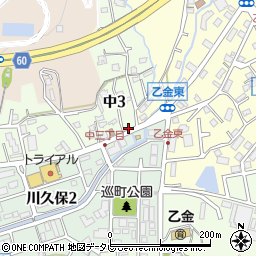 ＨＡＫＡＴＡとよ唐亭　乙金店周辺の地図