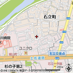 高知県高知市石立町212-16周辺の地図