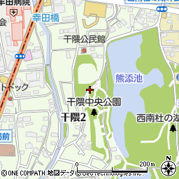 福岡県福岡市城南区干隈周辺の地図