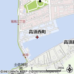 高知県高知市高須西町周辺の地図