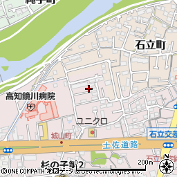 高知県高知市城山町252-6周辺の地図