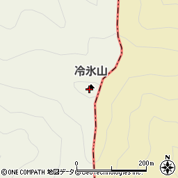 冷氷山周辺の地図