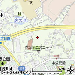 福岡県大野城市中2丁目周辺の地図