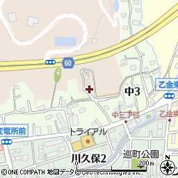 福岡県大野城市中93周辺の地図