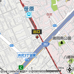 ローソン笹原駅前店周辺の地図