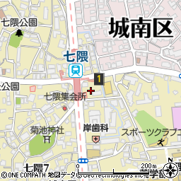 七隈駅駐輪場周辺の地図